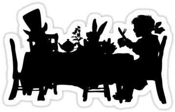 Alice In Wonderland Silhouette Tattoo - Alice In Wonderland Happy Birthday - Free Transparent PNG Clipart Images Download. - Transparent PNG Free Download | PNGio