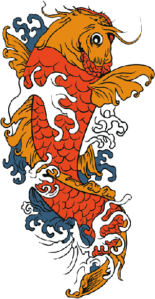 Fish Tattoos Png Transparent Images - Fancy Koi Shower Curtain - Free Transparent PNG Clipart Images Download. - Transparent PNG Free Download | PNGio