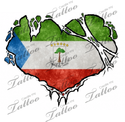 Marketplace Tattoo Equatorial Guinea Flag Heart Tattoo - Equatorial Guinea Flag - Free Transparent PNG Clipart Images Download. - Transparent PNG Free Download | PNGio