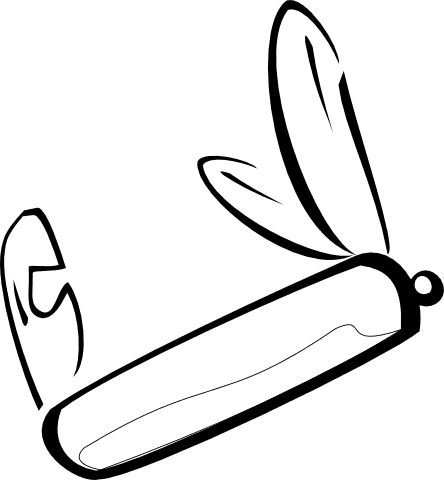 Klsgfx Swiss Army Knife 2 Black White Line Art Tatoo - Swiss Army Knife - Free Transparent PNG Clipart Images Download. - Transparent PNG Free Download | PNGio