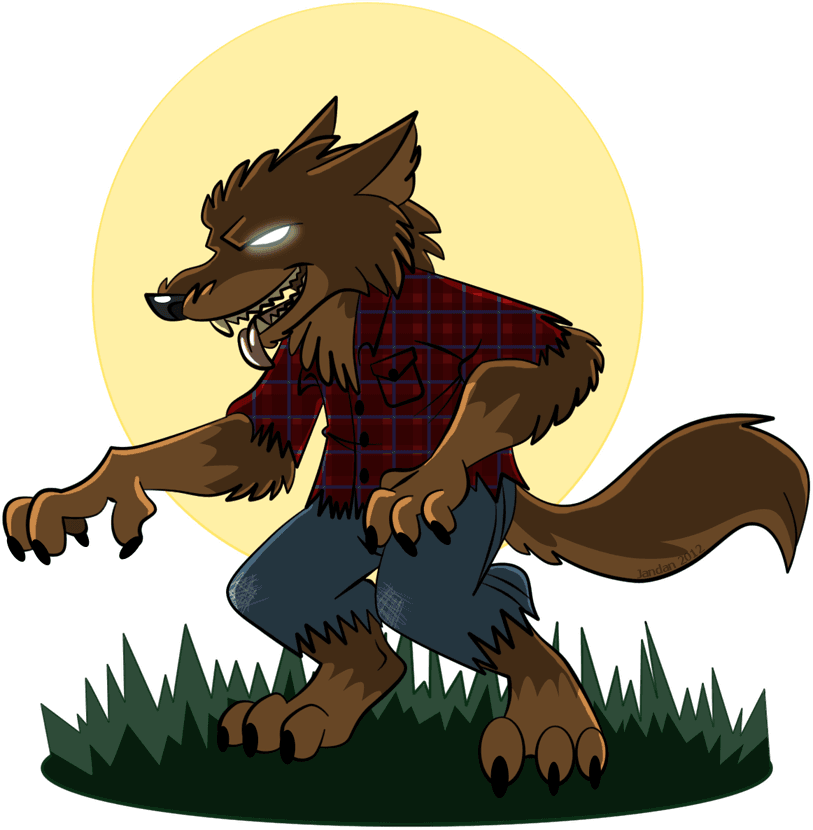 Cartoon Werewolf Tattoo Design By Jandan Nabyn - Cartoon Werewolf - Free Transparent PNG Clipart Images Download. - Transparent PNG Free Download | PNGio