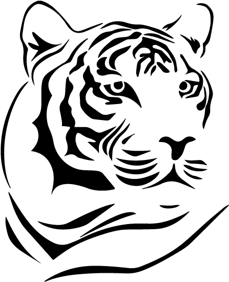 #3 Korean Tiger Tattoo Designs Book Sketch Coloring - Simple Tiger Face Drawing - Free Transparent PNG Clipart Images Download. - Transparent PNG Free Download | PNGio