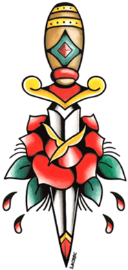 Camiseta Dagger Tattoo Do Studio Lacrocodilla Por R$65,00 - Cartoon - Free Transparent PNG Clipart Images Download. - Transparent PNG Free Download | PNGio