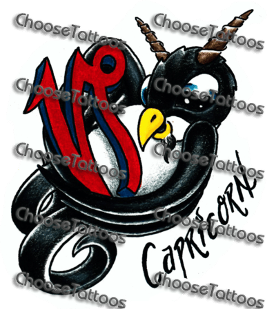 Latest Red Ink Capricorn Tattoo Design - Illustration - Free Transparent PNG Clipart Images Download. - Transparent PNG Free Download | PNGio