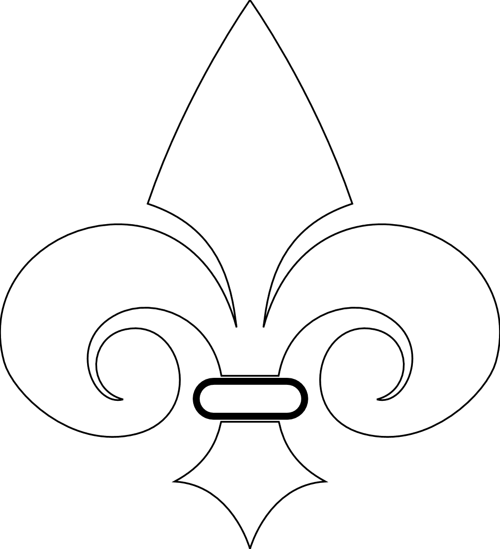 Trendy Fleur De Lis Black White Line Art Tattoo Sample - White Fleur De Li - Free Transparent PNG Clipart Images Download. - Transparent PNG Free Download | PNGio