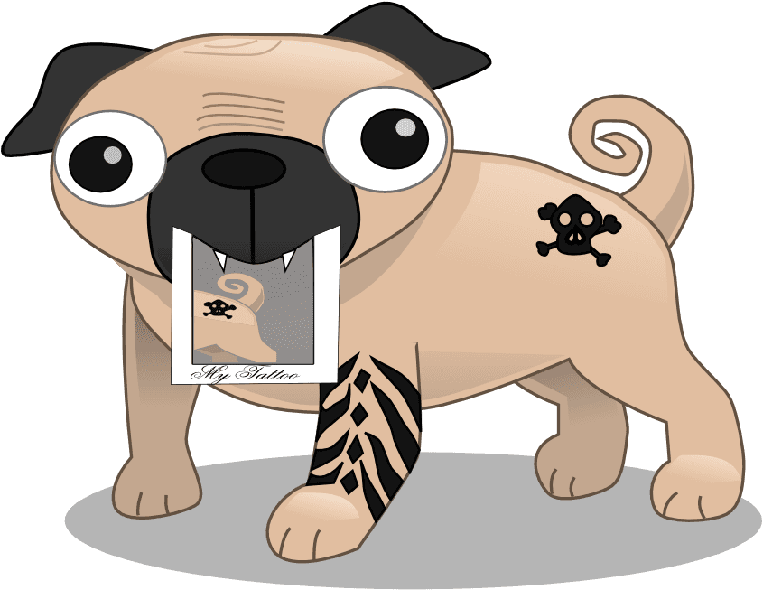 Recent Tattoo Galleries - Cartoon Pug Png - Free Transparent PNG Clipart Images Download. - Transparent PNG Free Download | PNGio