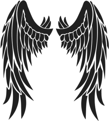 Angel Tattoos Png Transparent Images - Angel Wing Stencil - Free Transparent PNG Clipart Images Download. - Transparent PNG Free Download | PNGio