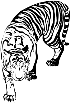 Tiger Tattoos Art Tattoo - Transparent Black And White Tiger - Free Transparent PNG Clipart Images Download. - Transparent PNG Free Download | PNGio