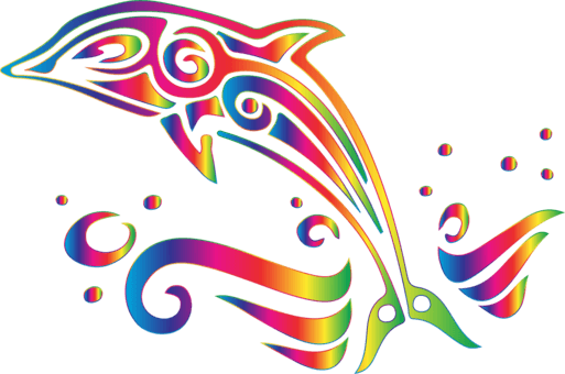 Bottlenose Dolphin Symbol Tattoo Decal - Pink Dolphin Clip Art - Free Transparent PNG Clipart Images Download. - Transparent PNG Free Download | PNGio