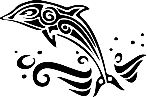 Dolphin Tribe Tattoo Decal Animal - Tribal Dolphin - Free Transparent PNG Clipart Images Download. - Transparent PNG Free Download | PNGio