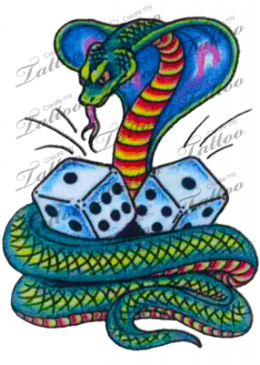 Marketplace Tattoo Cobra And Dice - Serpent - Free Transparent PNG Clipart Images Download. - Transparent PNG Free Download | PNGio
