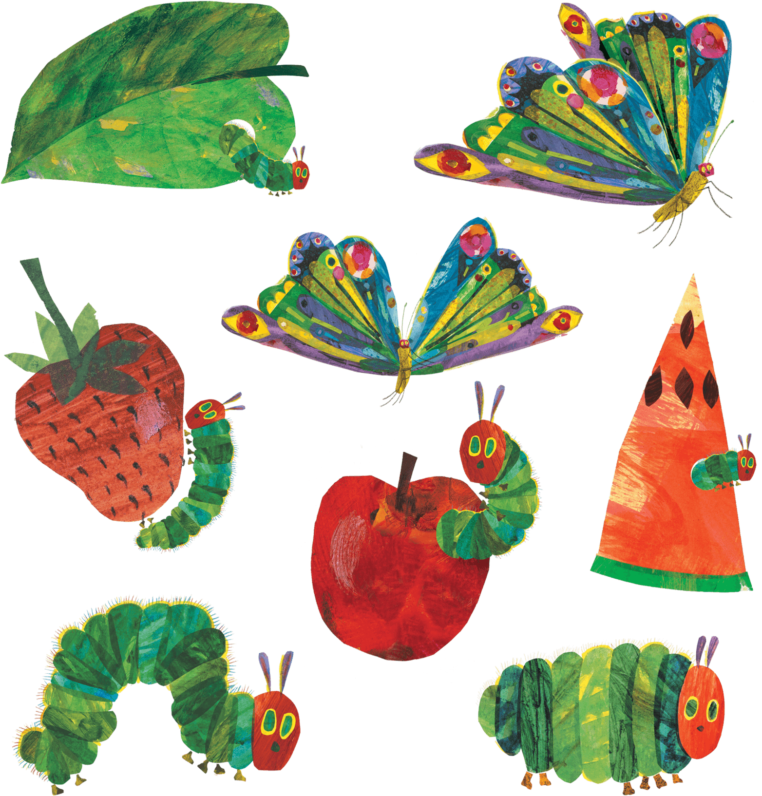 The Very Hungry Caterpillar Set By The World Of Eric - Very Hungry Caterpillar - Free Transparent PNG Clipart Images Download. - Transparent PNG Free Download | PNGio