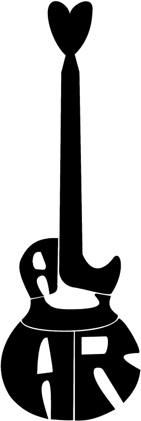 Black Colored Heart Head Guitar Tattoo - Guitar - Free Transparent PNG Clipart Images Download. - Transparent PNG Free Download | PNGio