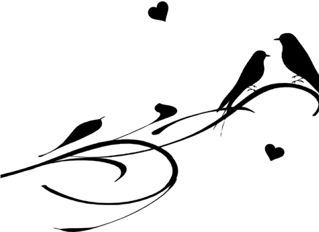 Love Birds Clipart Branch Tattoo - Love Birds On A Branch Silhouette - Free Transparent PNG Clipart Images Download. - Transparent PNG Free Download | PNGio