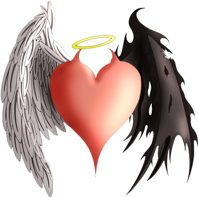 And Heart Devil Angel Tattoo Demon Demons Clipart - Heart With Demon Wings - Free Transparent PNG Clipart Images Download. - Transparent PNG Free Download | PNGio