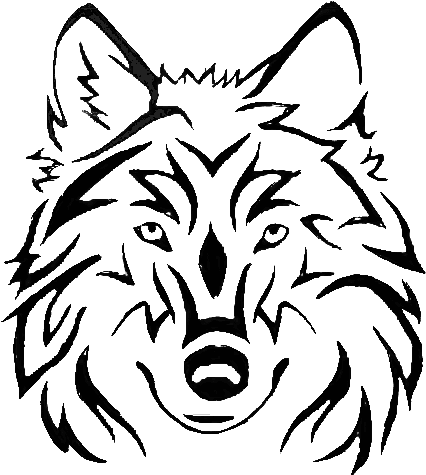 Gray Art Clip Trace - Black And White Clipart Tribal Wolf - Free Transparent PNG Clipart Images Download. - Transparent PNG Free Download | PNGio