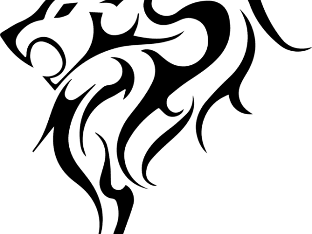 Zodiac Tattoos Clipart Female - Stencil Design Of Lion - Free Transparent PNG Clipart Images Download. - Transparent PNG Free Download | PNGio