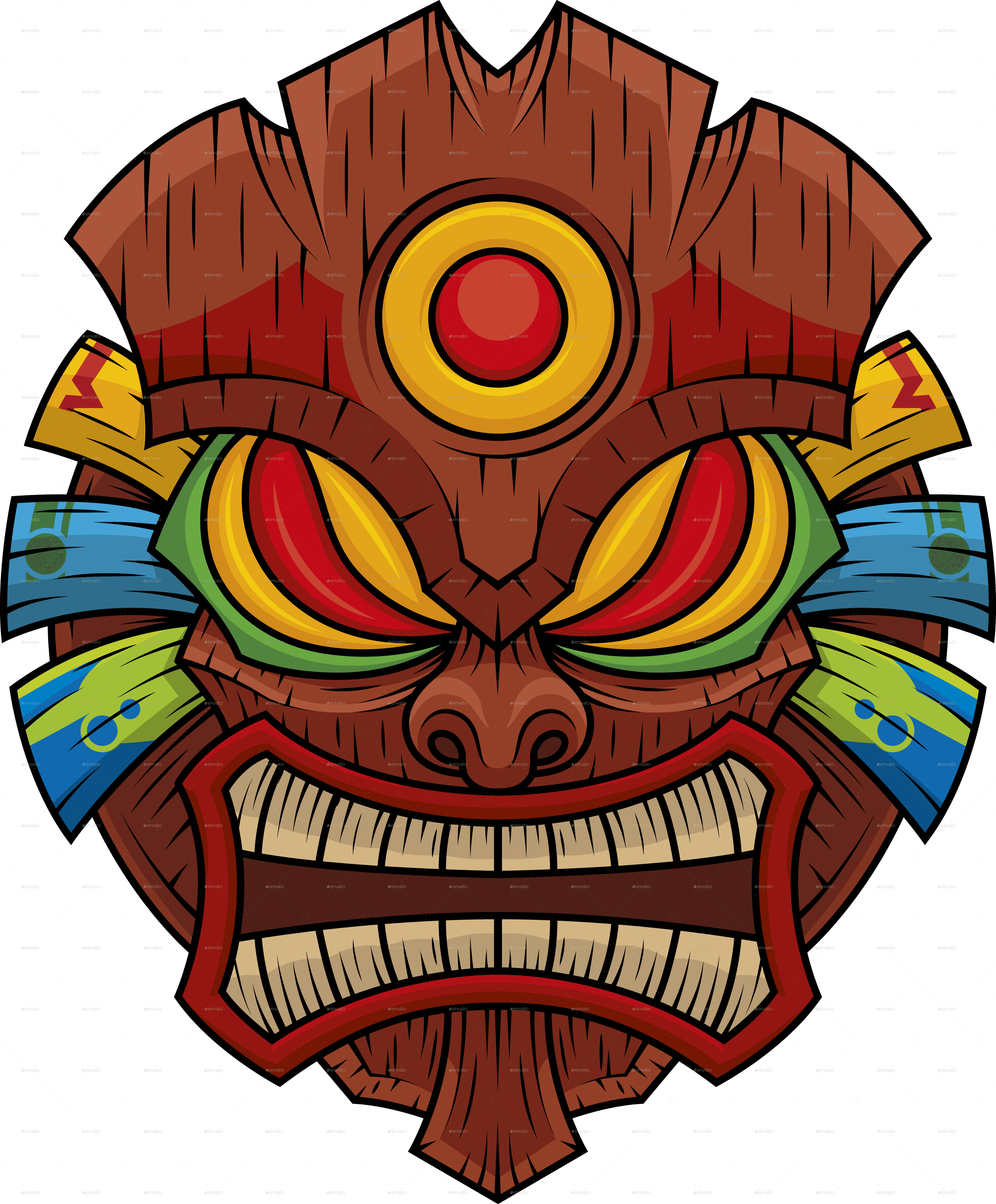 Tiki Tattoo, Tatoo, Tiki Head, Tiki Art, Tiki Tiki, - Tiki Mask - Free Transparent PNG Clipart Images Download. - Transparent PNG Free Download | PNGio
