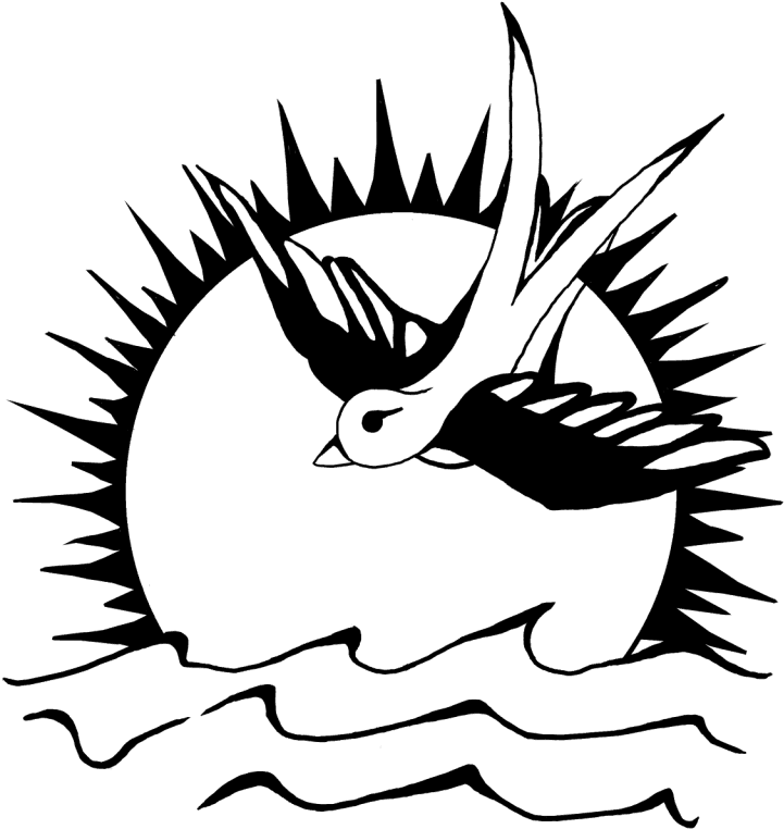 Swallow Tattoo Old School Flash - Jack Sparrow Bird Tattoo, HD Png Download - Transparent PNG Free Download | PNGio