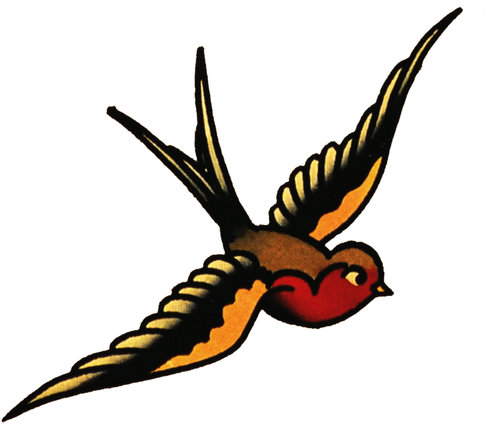 And Tattoo School Old Tattoos Flash Clipart - American Traditional Swallow Tattoos, HD Png Download - Transparent PNG Free Download | PNGio