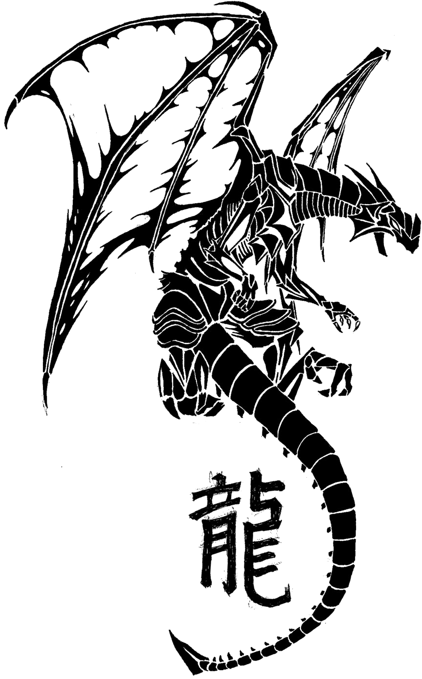 Dragon Tattoo Png Image Background - Tribal Tattoos Of Dragons, Transparent - Transparent PNG Free Download | PNGio