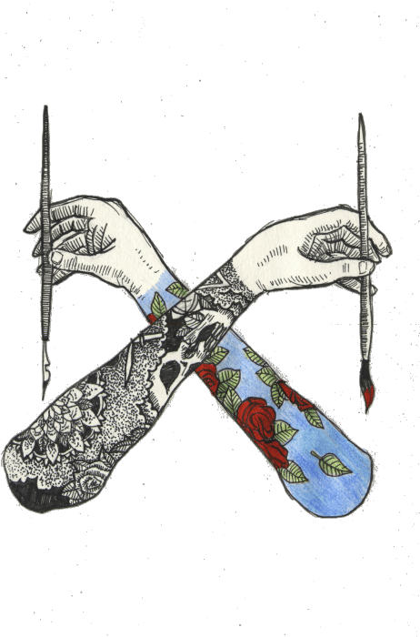 Source - 40 - Media - Tumblr - Com - Report - Paint - Color Vs Black Grey Tattoo, HD Png Download - Transparent PNG Free Download | PNGio