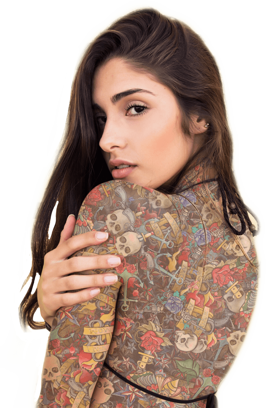 #tattoo #girl #kellydawn #freetoedit - Tattoo Girl Image Download, HD Png Download - Transparent PNG Free Download | PNGio