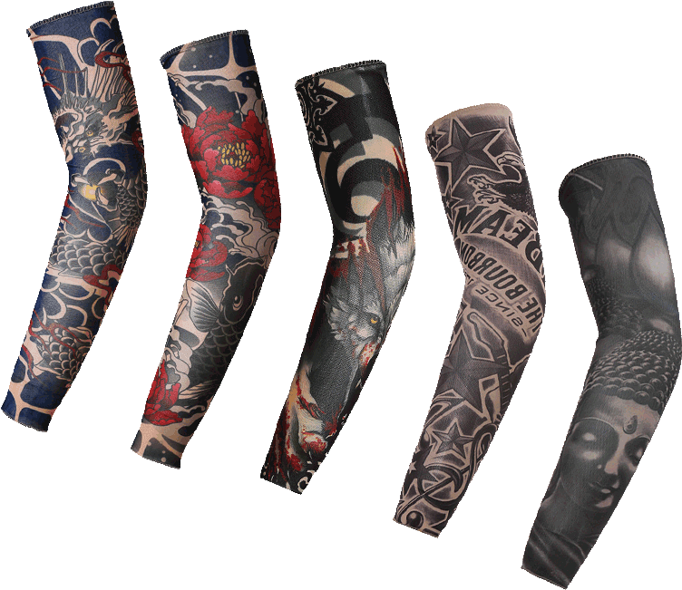 Ice Silk Sleeves Men And Women Sun Tattoo Tattoo Arm - Arm Tattoo Png Hd, Transparent - Transparent PNG Free Download | PNGio