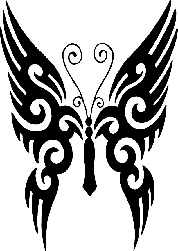 Butterfly Tattoo Designs Clipart Png - Tribal Butterfly Tattoo Png, Transparent - Transparent PNG Free Download | PNGio