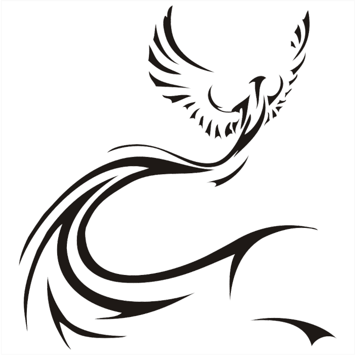 Transparent Phoenix Wings Png - Stencil Art Tattoo, Png Download - Transparent PNG Free Download | PNGio