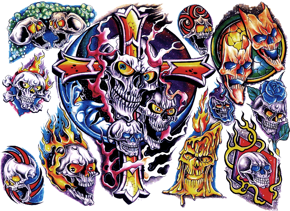 Colour Flash Tattoo Design Img29 - Colour Tattoos For Photoshop, HD Png Download - Transparent PNG Free Download | PNGio