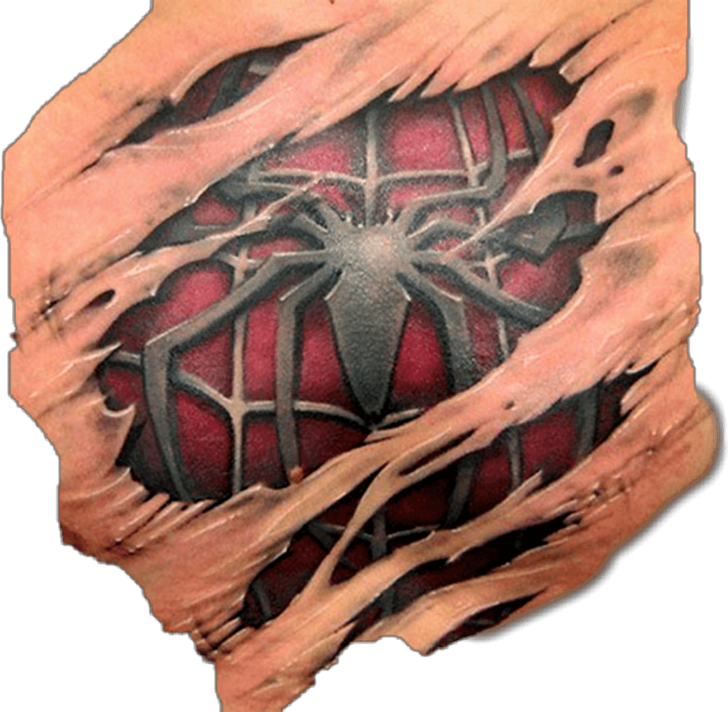#spiderman #3d #tattoo - Spiderman Tattoo, HD Png Download - Transparent PNG Free Download | PNGio