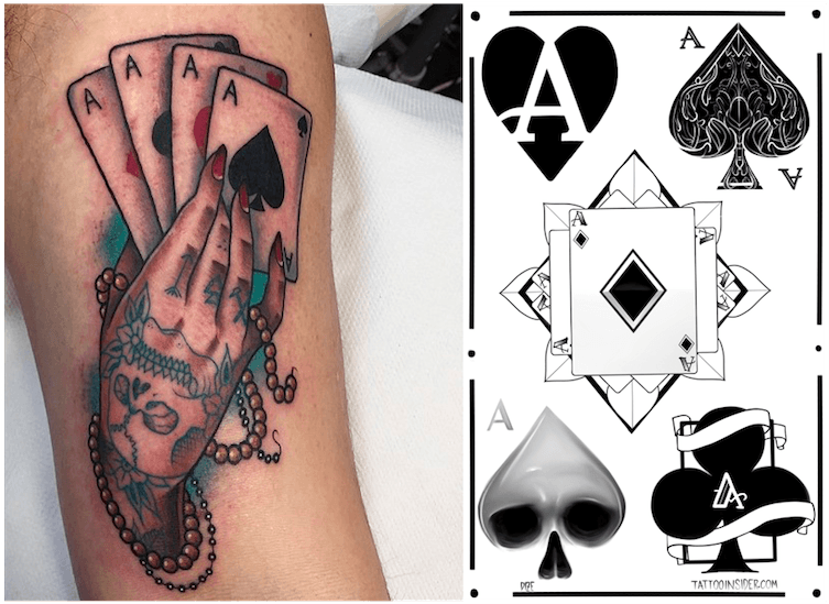 Best Ace Tattoos And 5 Free Ace Tattoo Designs - Best Ace Tattoo Designs, HD Png Download - Transparent PNG Free Download | PNGio