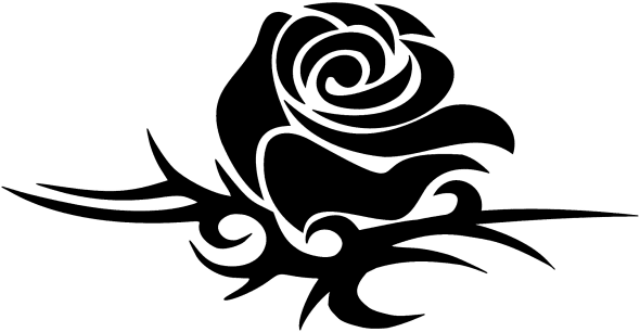 Rose Tribal Tattoo Png, Transparent - Transparent PNG Free Download | PNGio