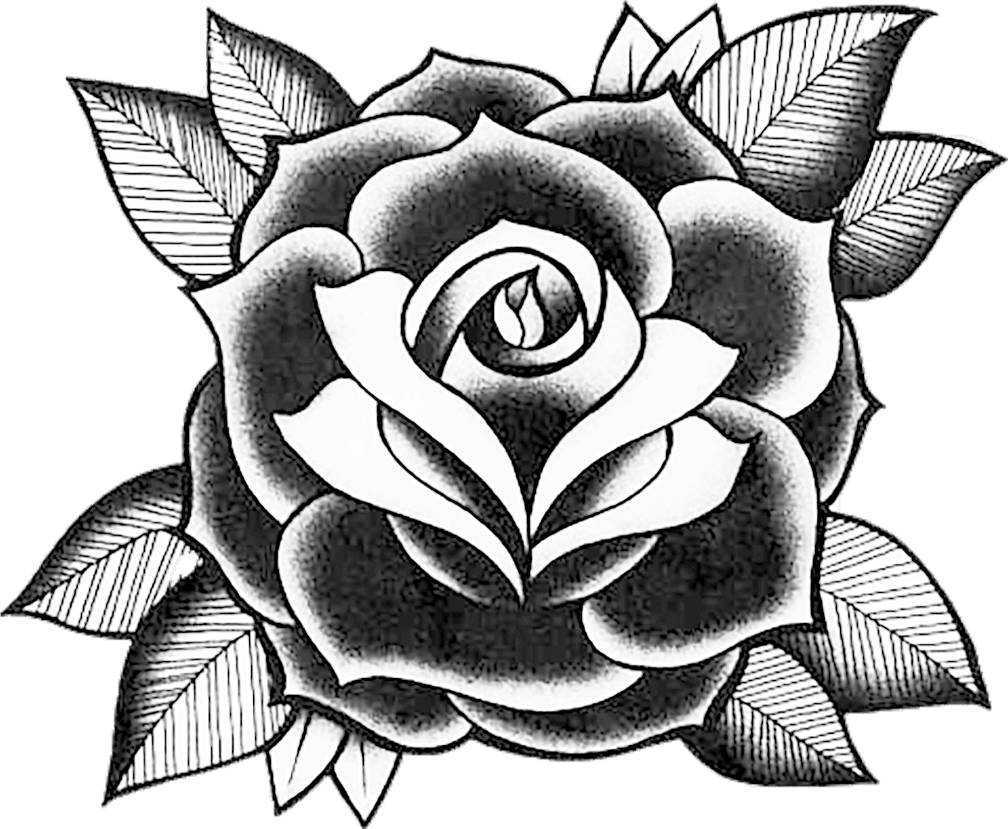 Old School Tattoo Rose Design, HD Png Download - Transparent PNG Free Download | PNGio