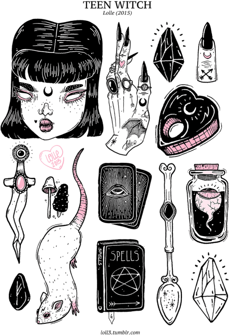 Png Black And White Download Teen Witch Lolle Art Dagger - Teen Witch, Transparent - Transparent PNG Free Download | PNGio