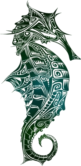 Colorful Tribal Seahorse Tattoo Png Clipart - Seahorse, Transparent - Transparent PNG Free Download | PNGio