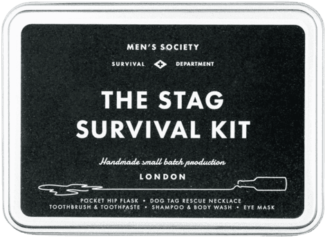 Stag Survival Kit Design By Men"s Society - Label, HD Png Download - Transparent PNG Free Download | PNGio