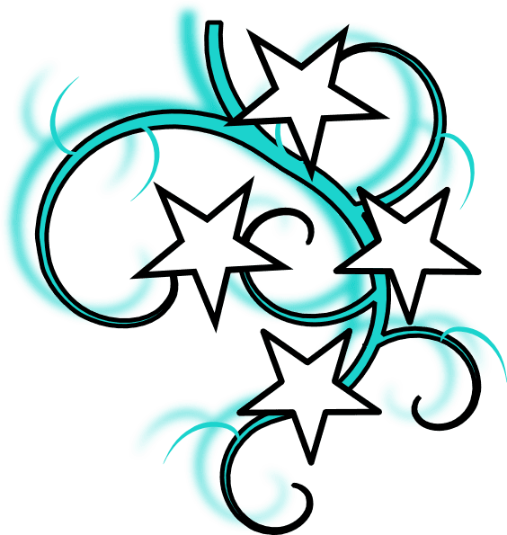 Star Tattoos Clipart Vector - Swirl Star Clip Art, HD Png Download - Transparent PNG Free Download | PNGio