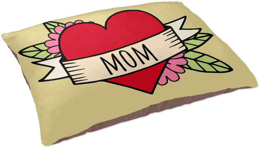 Mom Tattoo Dog Bed - Cushion, HD Png Download - Transparent PNG Free Download | PNGio