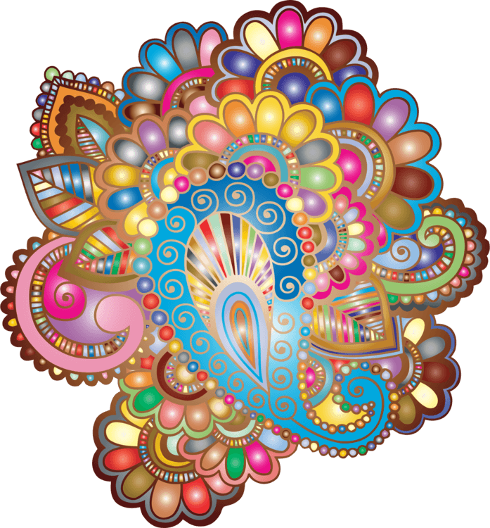 Visual Arts,flower,art - Colorful Mehndi Patterns Png, Transparent - Transparent PNG Free Download | PNGio