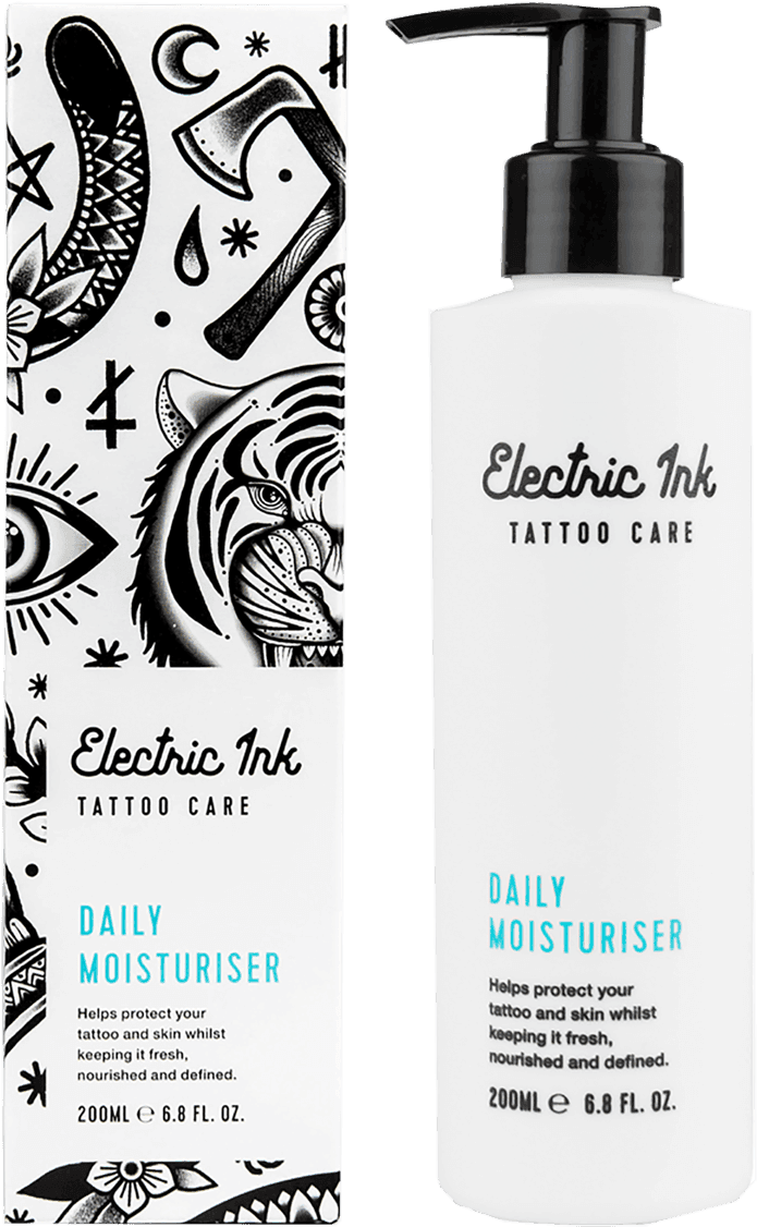 Electric Ink Tattoo Daily Moisturiser 200ml - Electric Ink Tattoo Care, HD Png Download - Transparent PNG Free Download | PNGio