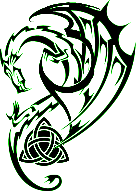 Tribal Dragon Heart Tattoo , Png Download - Dragon Tattoo For Neck, Transparent - Transparent PNG Free Download | PNGio