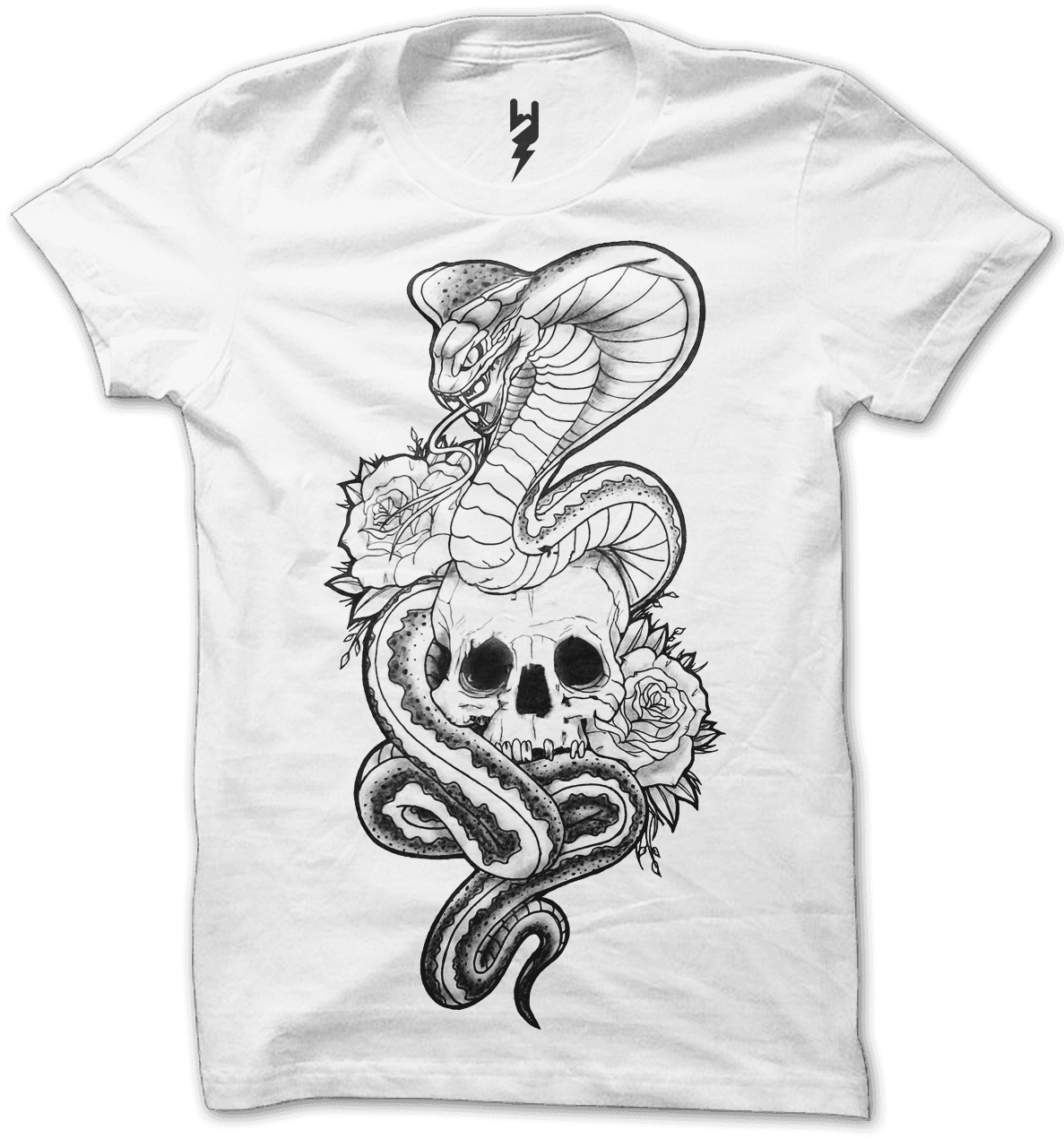 Skull X Snake Tattoo From Xteas Created For The Launch - Skull Roses And Snake Tattoo, HD Png Download - Transparent PNG Free Download | PNGio