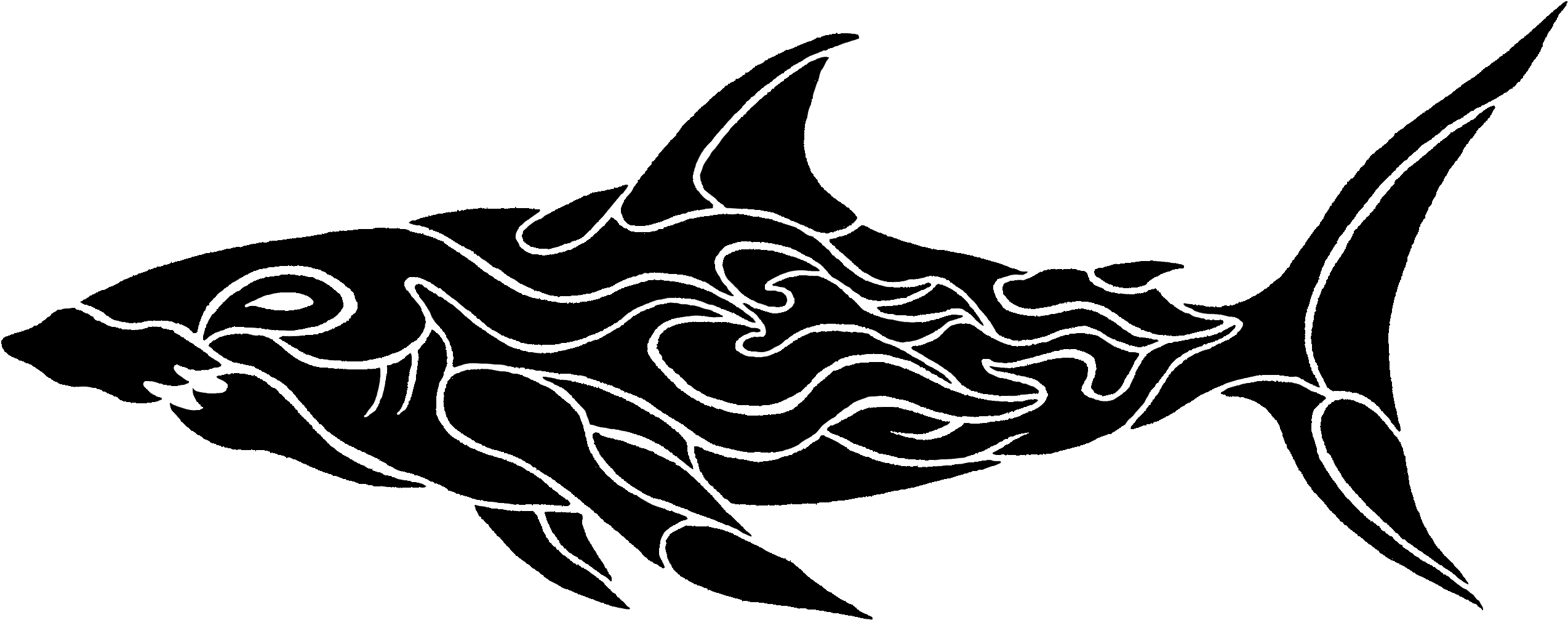 Transparent Tribal Tattoo Png - Great White Shark Tribal Tattoo, Png Download - Transparent PNG Free Download | PNGio