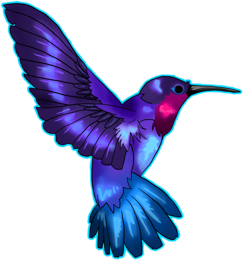 Hummingbird Clipart Sparrow - Blue And Purple Hummingbird, HD Png Download - Transparent PNG Free Download | PNGio