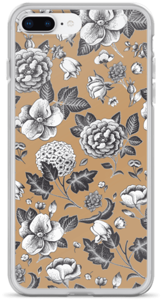 Vintage Floral Tan Iphone Case - Mobile Phone Case, HD Png Download - Transparent PNG Free Download | PNGio