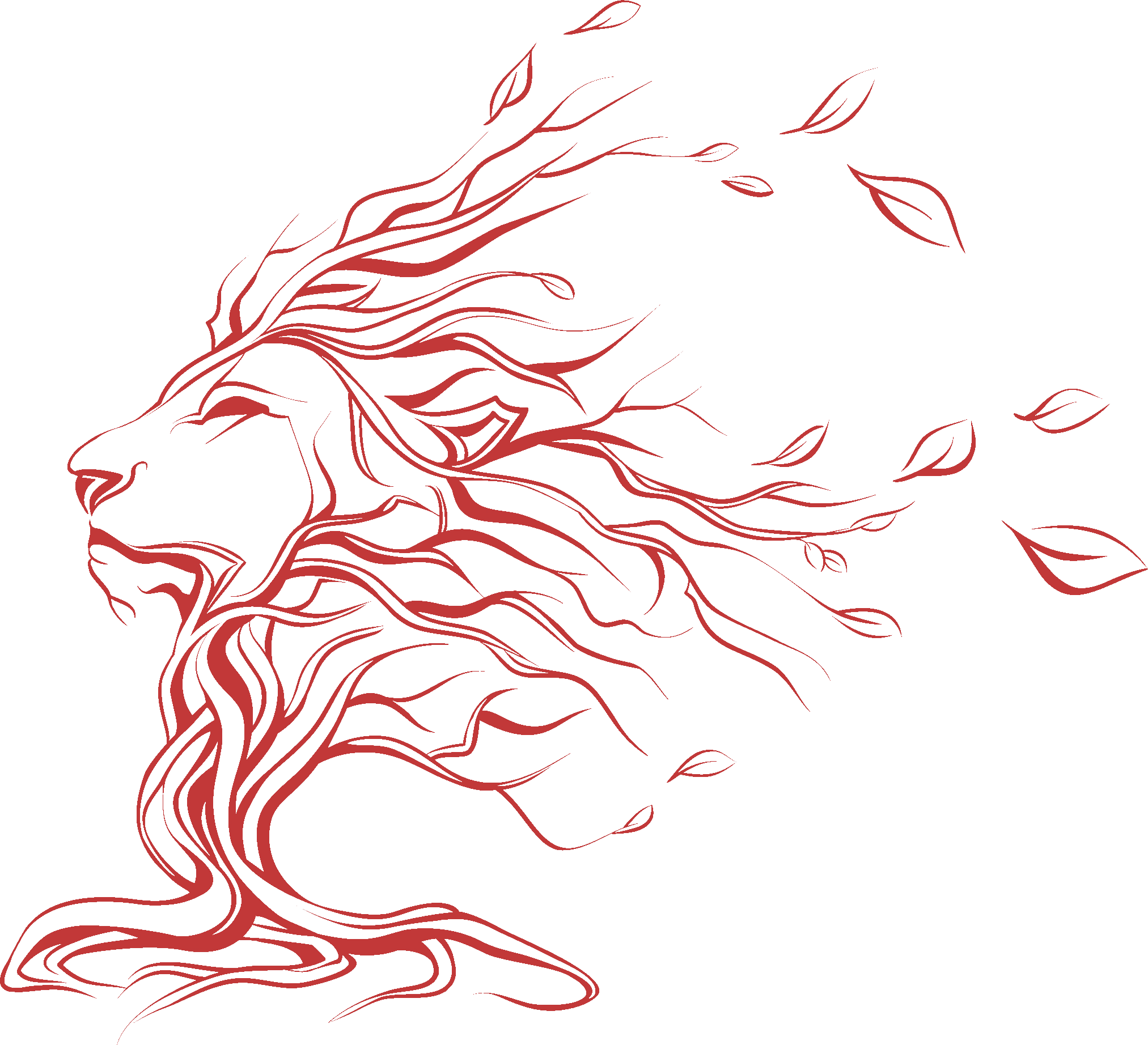 Lion Tattoo Clipart Singham - Tree With Lion Face, HD Png Download - Transparent PNG Free Download | PNGio