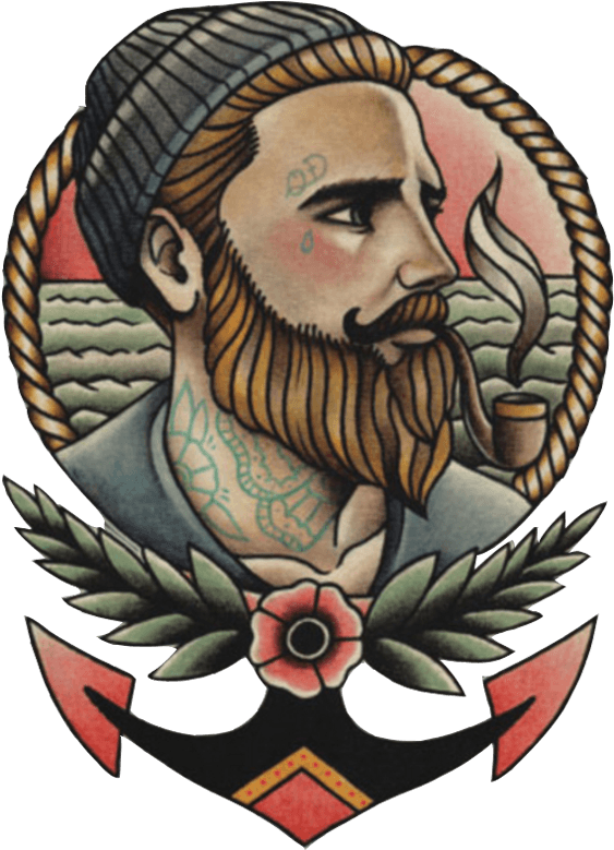 Transparent Tattoo Parlor Clipart - Sailor Old School Tattoo, HD Png Download - Transparent PNG Free Download | PNGio