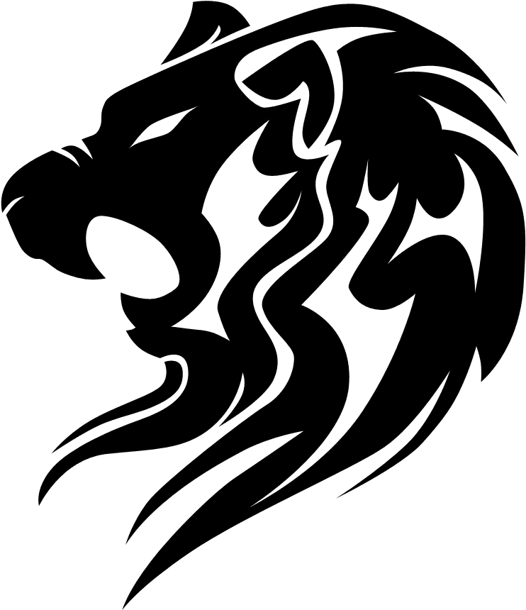 Lion Head Vector Png Download - Lion Head Tribal Tattoo Design, Transparent - Transparent PNG Free Download | PNGio